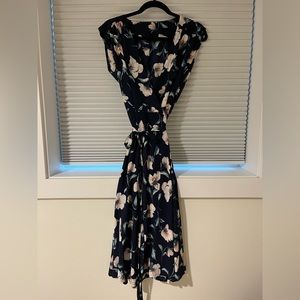 Vintage floral wrap dress.